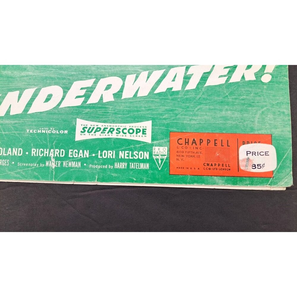 Vintage Underwater Sheet Music Jane Russell Cherry Pink Apple Blossom White 1951 - Picture 4 of 9
